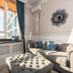 Sofá embaixo do ar condicionado